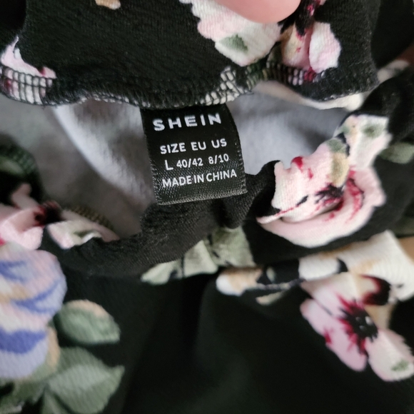 Women's maternity floral print split thigh tie pants size L - Picture 5 of 10